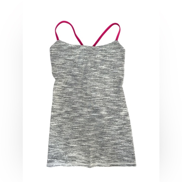 Lululemon Dancing Warrior Tank Top Silver Spoon Jewelled Magenta Women’s Size 4 - Picture 1 of 5